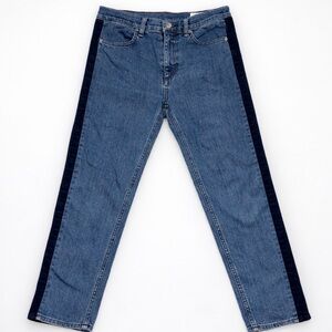 Rag’n’Bone Slim Straight Tuxedo Stripe Women’s Cropped Jeans Size 29